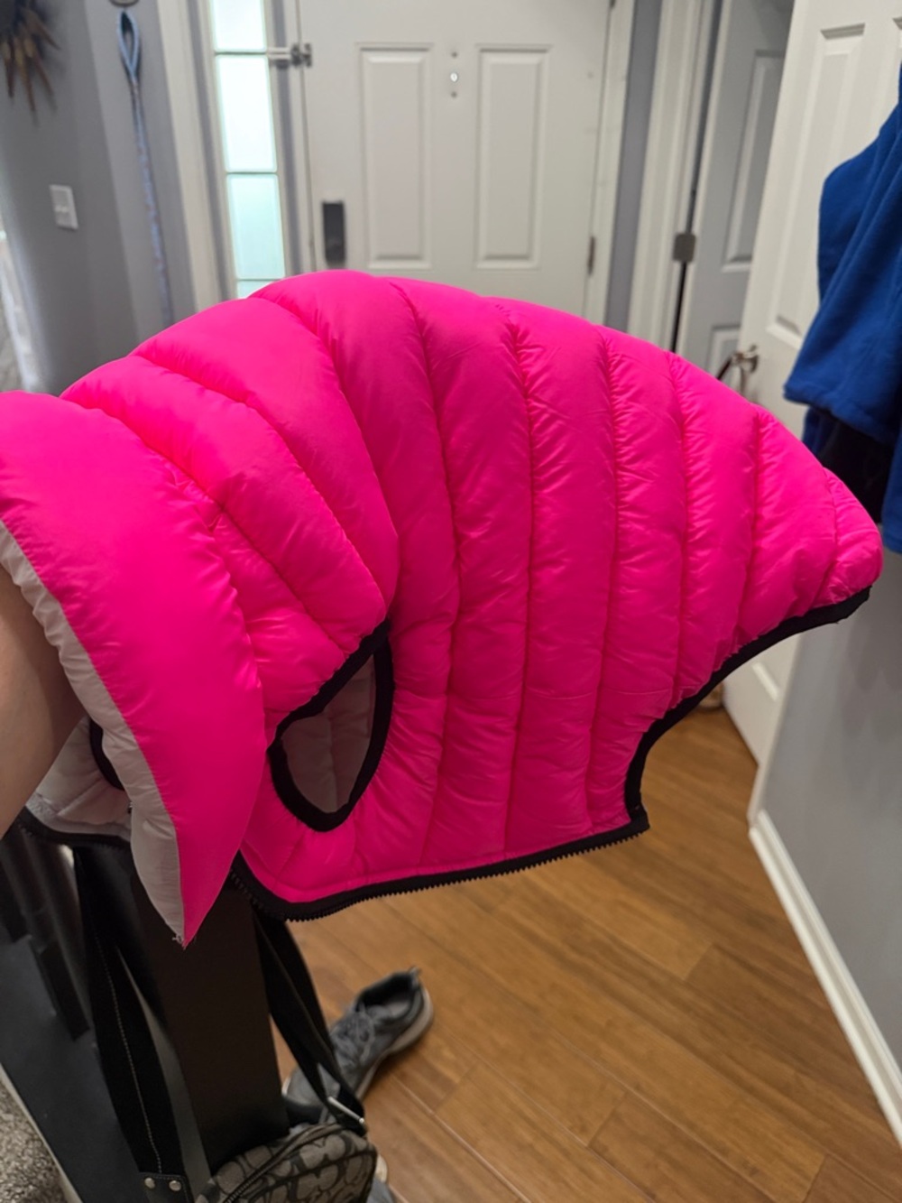 Bright Hot Pink Quilted Dog Puffer Jacket